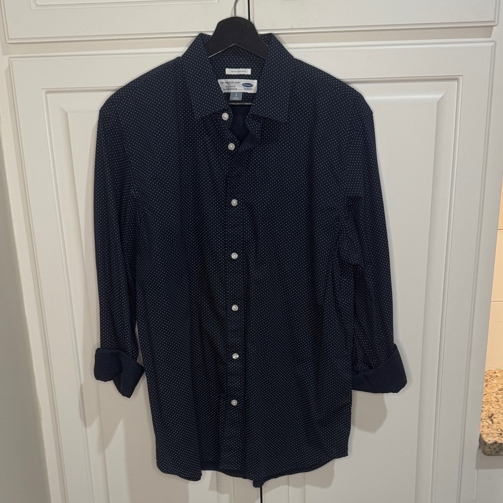 Old Navy Navy Blue Casual Button Down Shirt